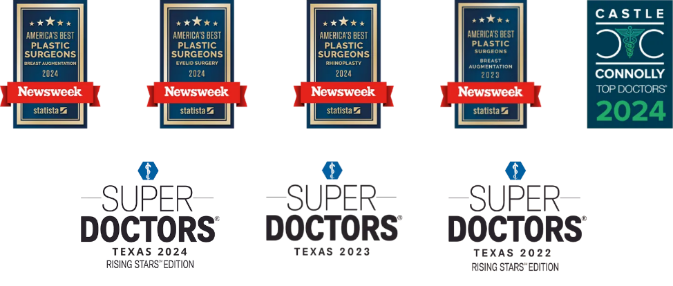 America's best plastic Surgeons for breast augmentation, eyelid surgery, and rhinoplasty. Castle Connolly top doctors 2024, and super doctors of texas 2022, 2023, and 2024.