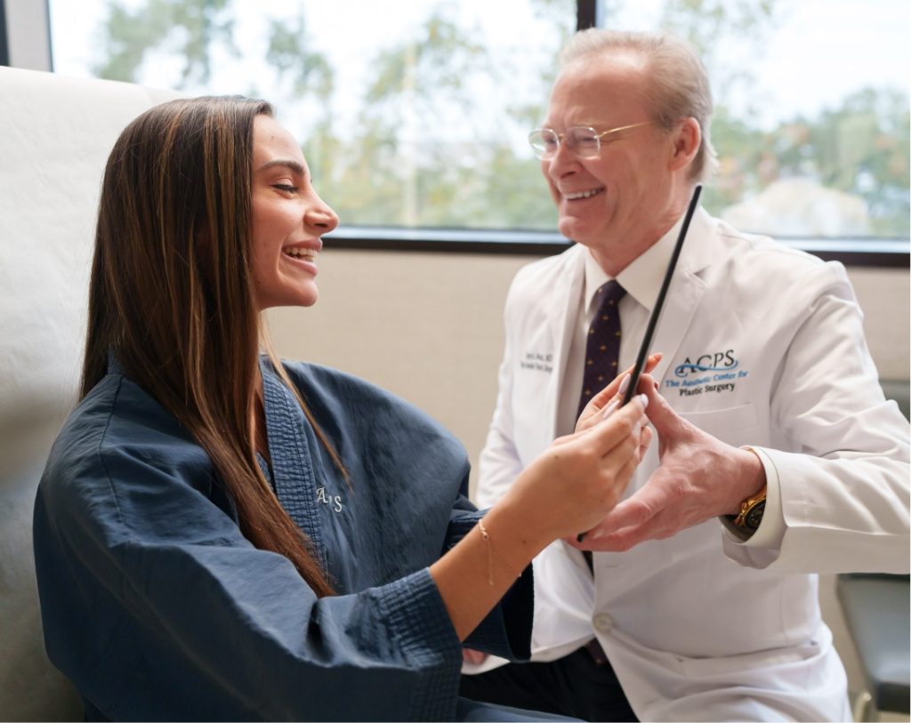 Dr. Henry Mentz with patient