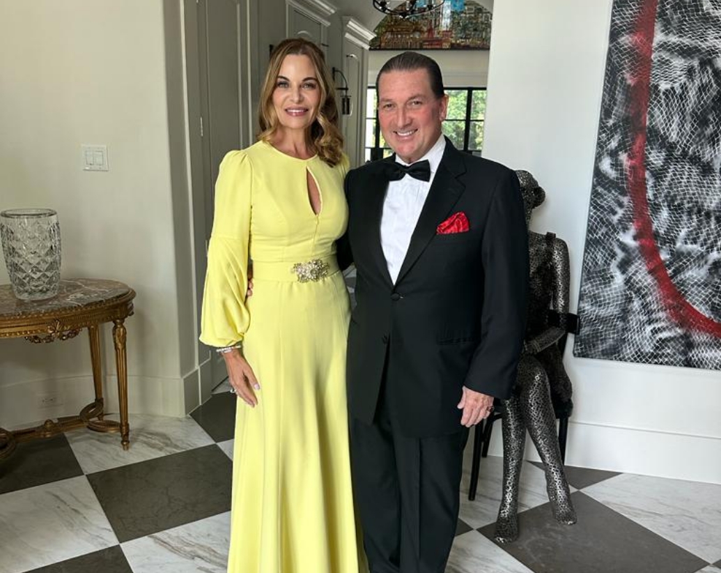 Dr. German Newall with his wife going to a dinner conference