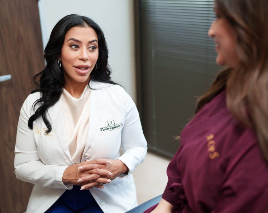 Dr. Monica Wentworth with patient