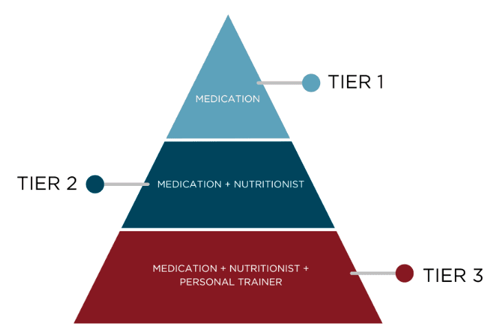 3 tiers of weightloss