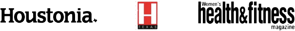 Houstonia, H, and Women's Health & Fitness Magazine logos