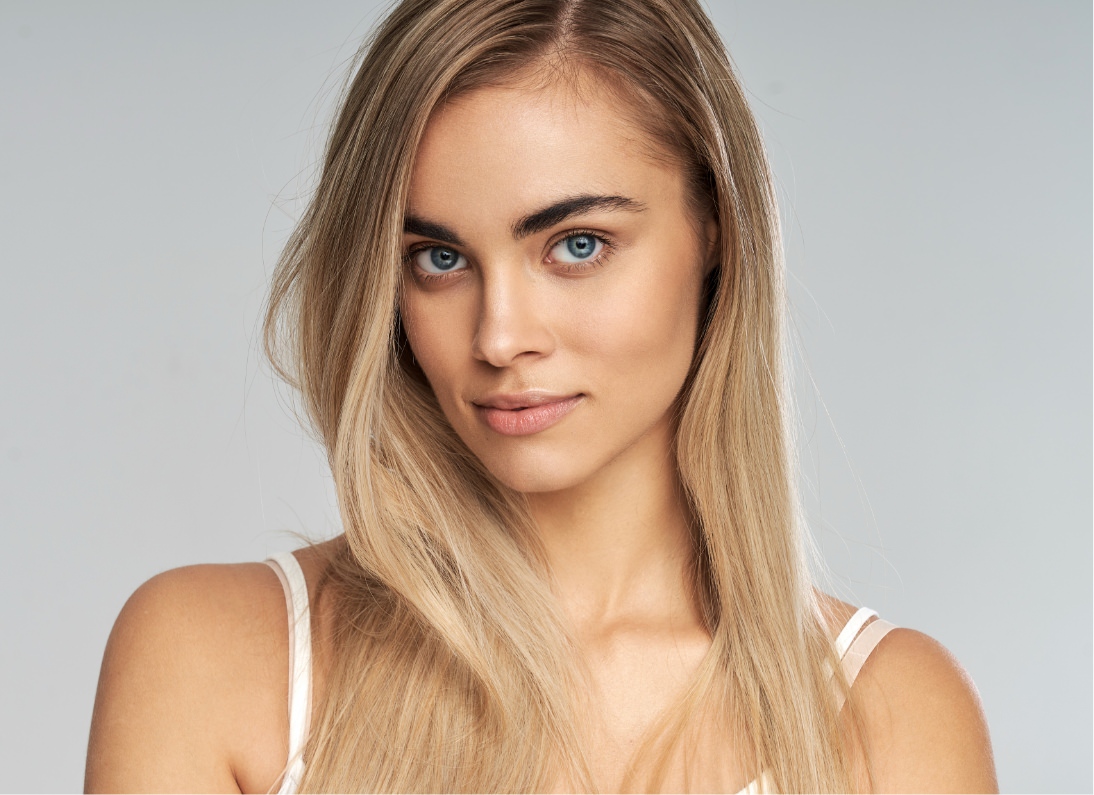 Model looking slightly to the left