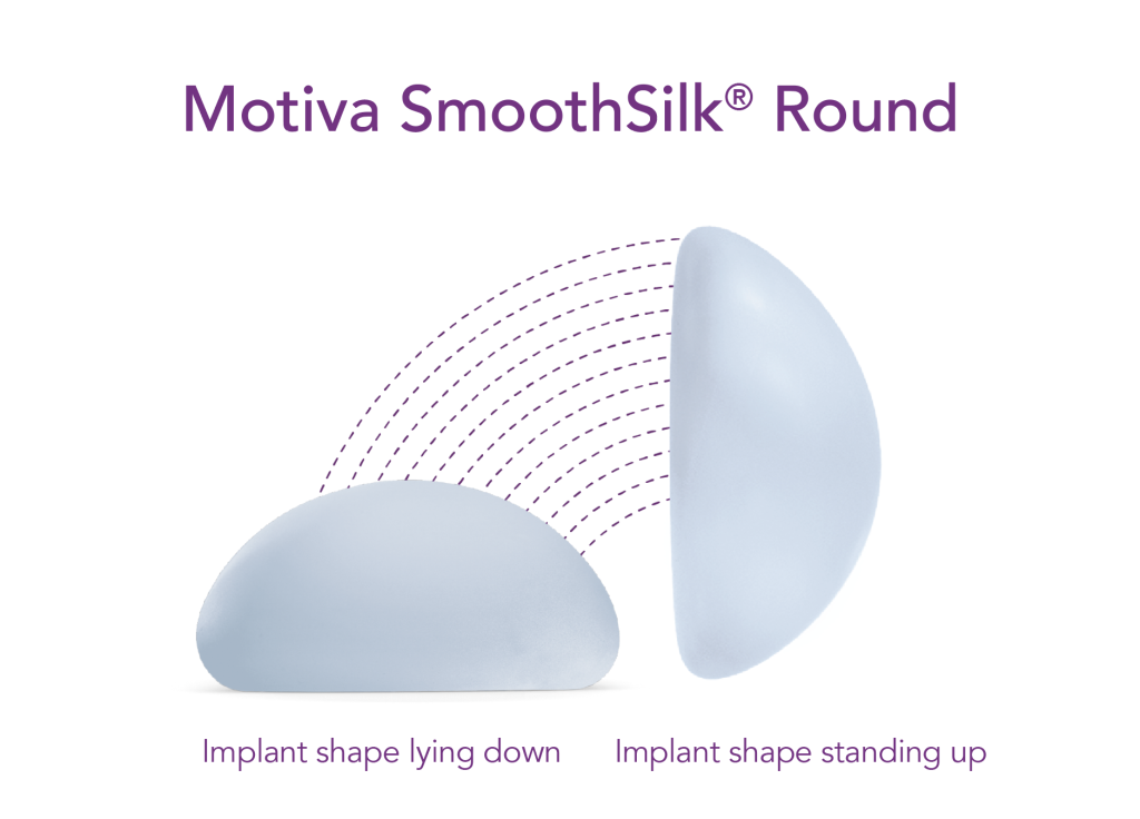 Motiva SmoothSilk Round breast implant illustration
